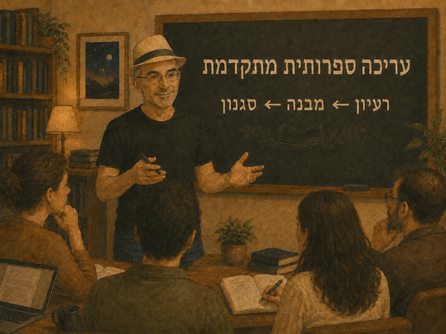 לירון פיין מלמד עריכה ספרותית מתקדמת: רעיון, מבנה, סגנון